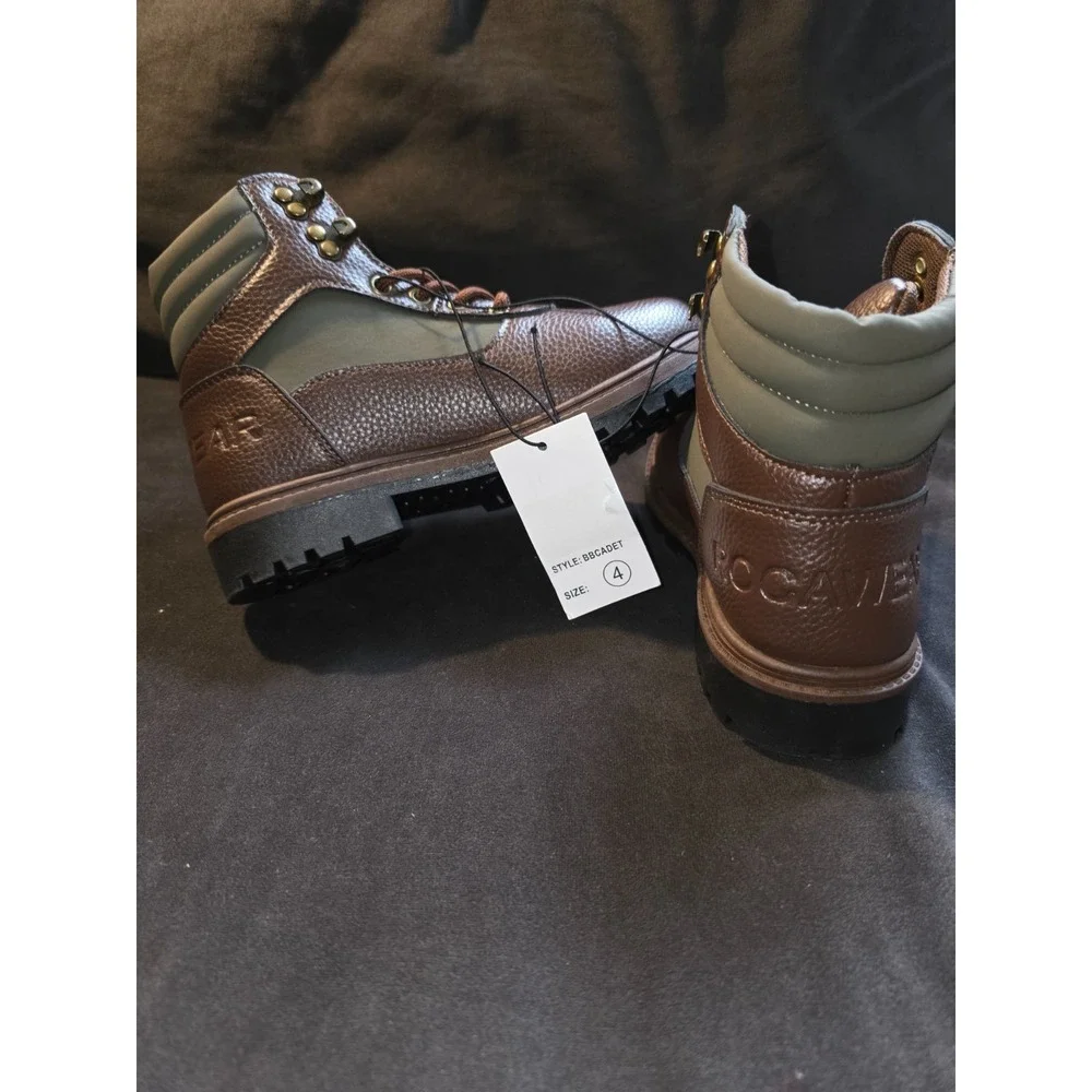 Work Boots Kids Size 4 Rocawear Cadet Brown Olive BBCADET